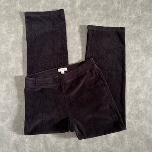 Tradition light black y2k velvet straight leg lounge pants